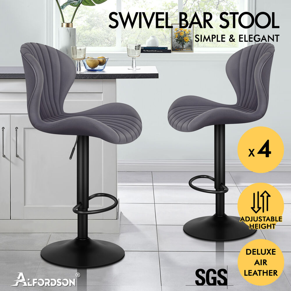 ALFORDSON Bar Stools Stella Kitchen Swivel Dining Chairs Gas Lift x2/x4 - Picture 10 of 61