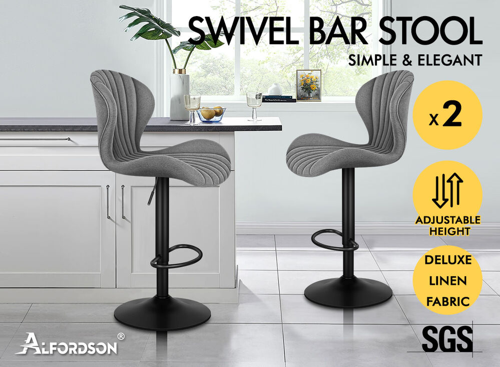 ALFORDSON Bar Stools Stella Kitchen Swivel Dining Chairs Gas Lift x2/x4 - Picture 48 of 61