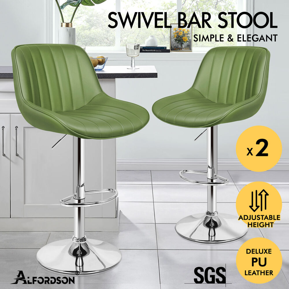 ALFORDSON Bar Stools Kitchen Swivel Dining Chairs Gas Lift Leather/Fabric - Picture 1,458 of 1,477