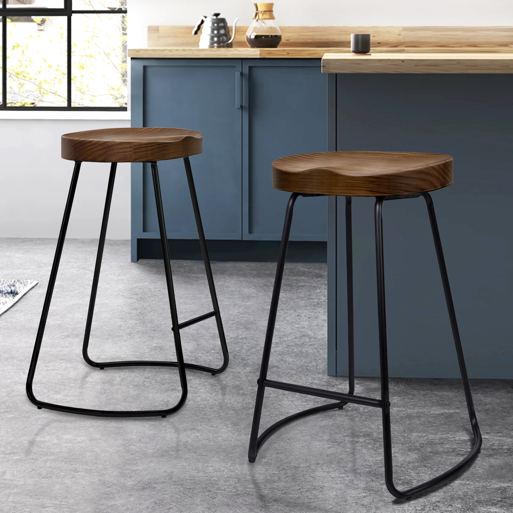 ALFORDSON Bar Stools Kitchen Swivel Gas Lift Wooden Dining Chairs x1/x2/x4 - Picture 13 of 1,152