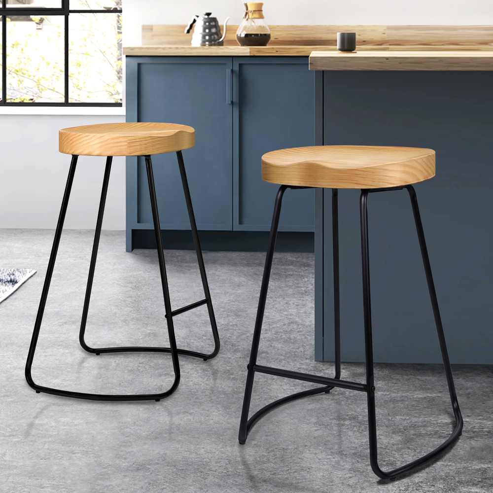 ALFORDSON Bar Stools Kitchen Swivel Gas Lift Wooden Dining Chairs x1/x2/x4 - Picture 25 of 1,152