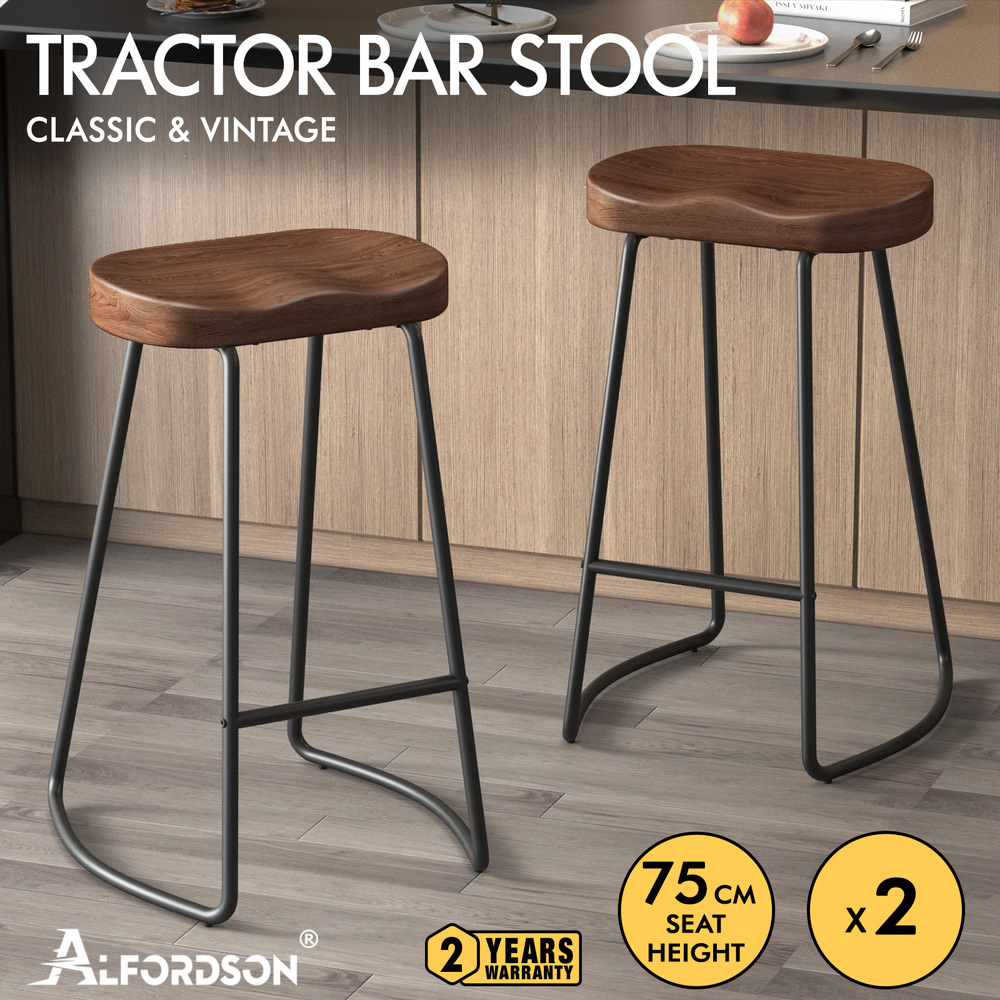 ALFORDSON Bar Stools Kitchen Swivel Gas Lift Wooden Dining Chairs x1/x2/x4 - Picture 1,021 of 1,152