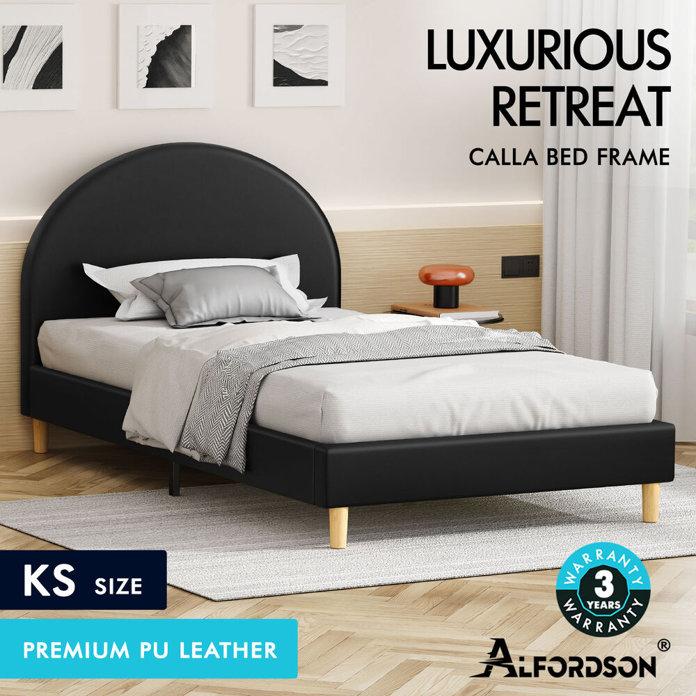 ALFORDSON Bed Frame Queen Double King Single Mattress Base Platform Leather - Picture 25 of 57