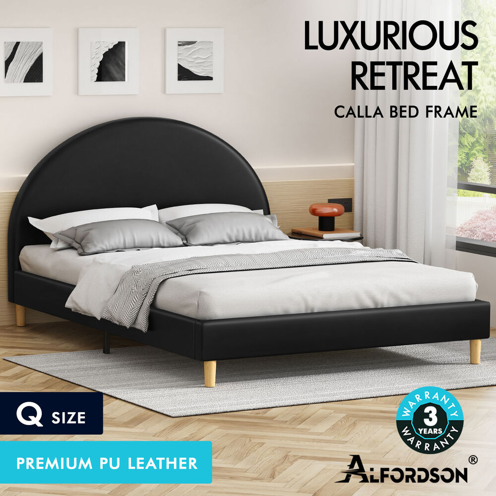 ALFORDSON Bed Frame Queen Double King Single Mattress Base Platform Leather - Picture 36 of 57