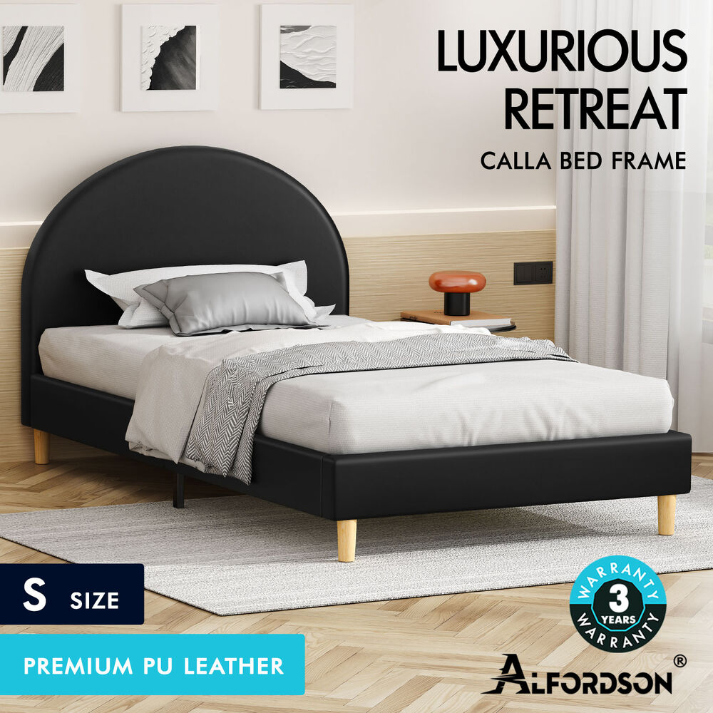 ALFORDSON Bed Frame Queen Double King Single Mattress Base Platform Leather - Picture 47 of 57