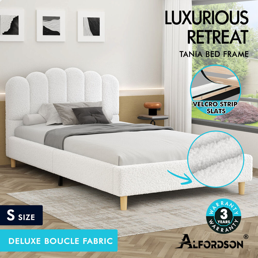 ALFORDSON Bed Frame Queen Double King Single Mattress Base Leather Fabric - Picture 198 of 245