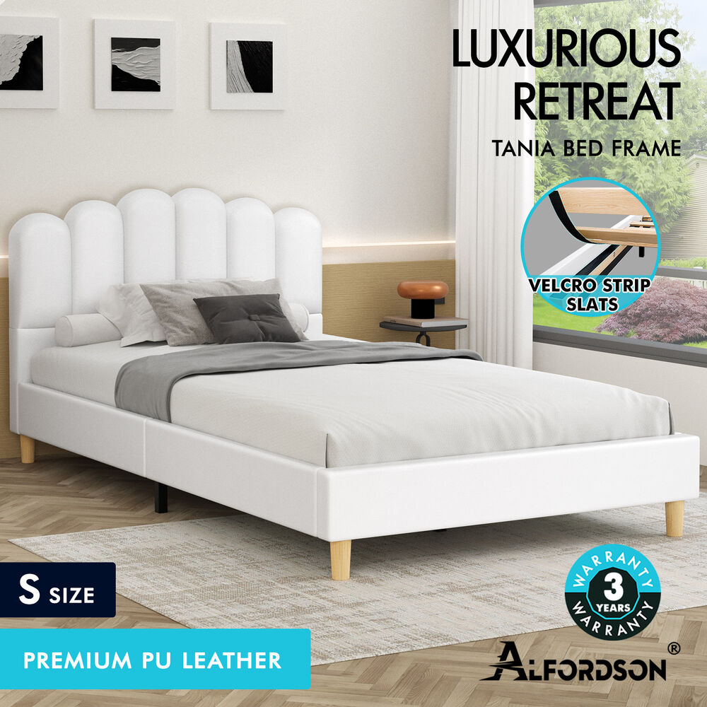 ALFORDSON Bed Frame Queen Double King Single Mattress Base Leather Fabric - Picture 234 of 245
