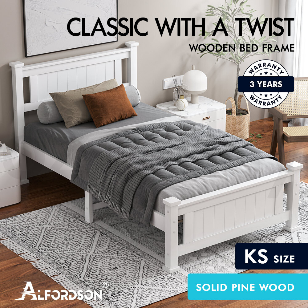 ALFORDSON Bed Frame Queen Double King Single Size Wooden Mattress Base Arne - Picture 18 of 61