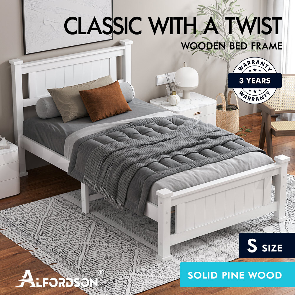 ALFORDSON Bed Frame Queen Double King Single Size Wooden Mattress Base Arne - Picture 6 of 61