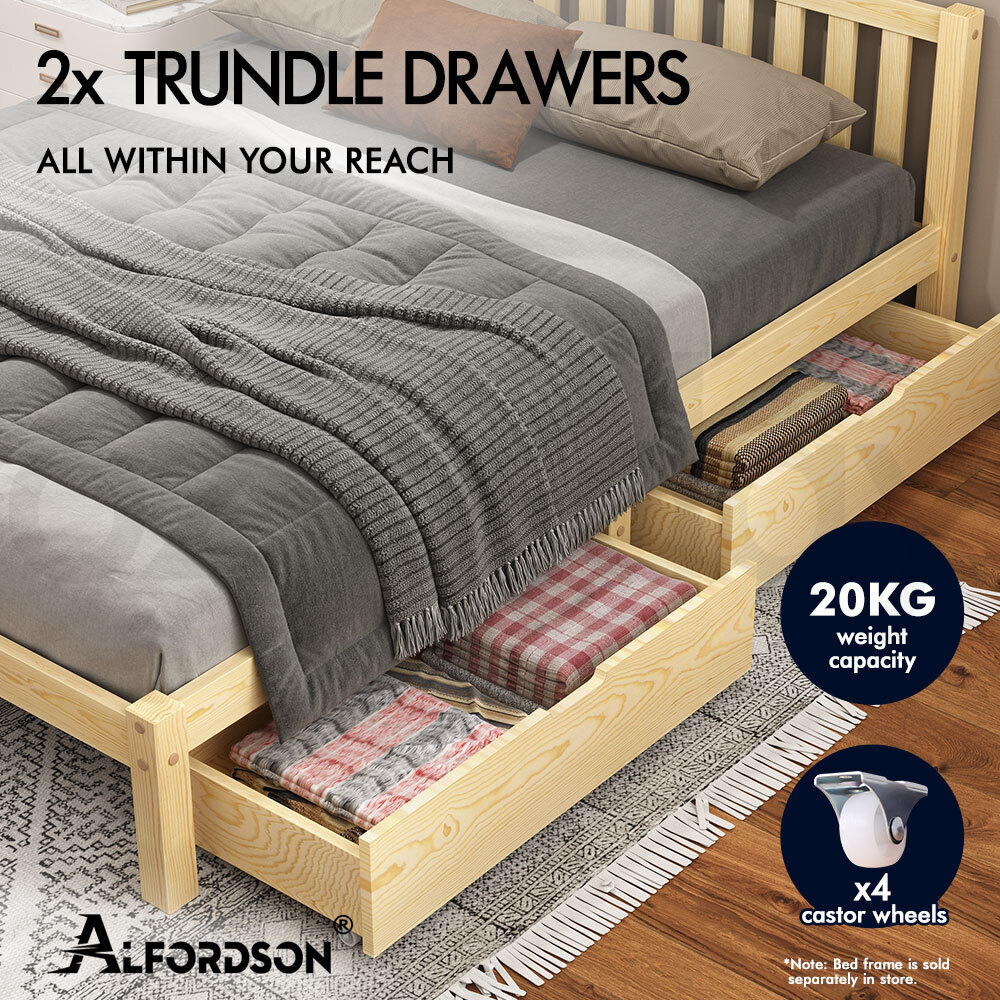 ALFORDSON Bed Frame Queen Double King Single Size Wooden Mattress Base Fenella - Picture 129 of 146