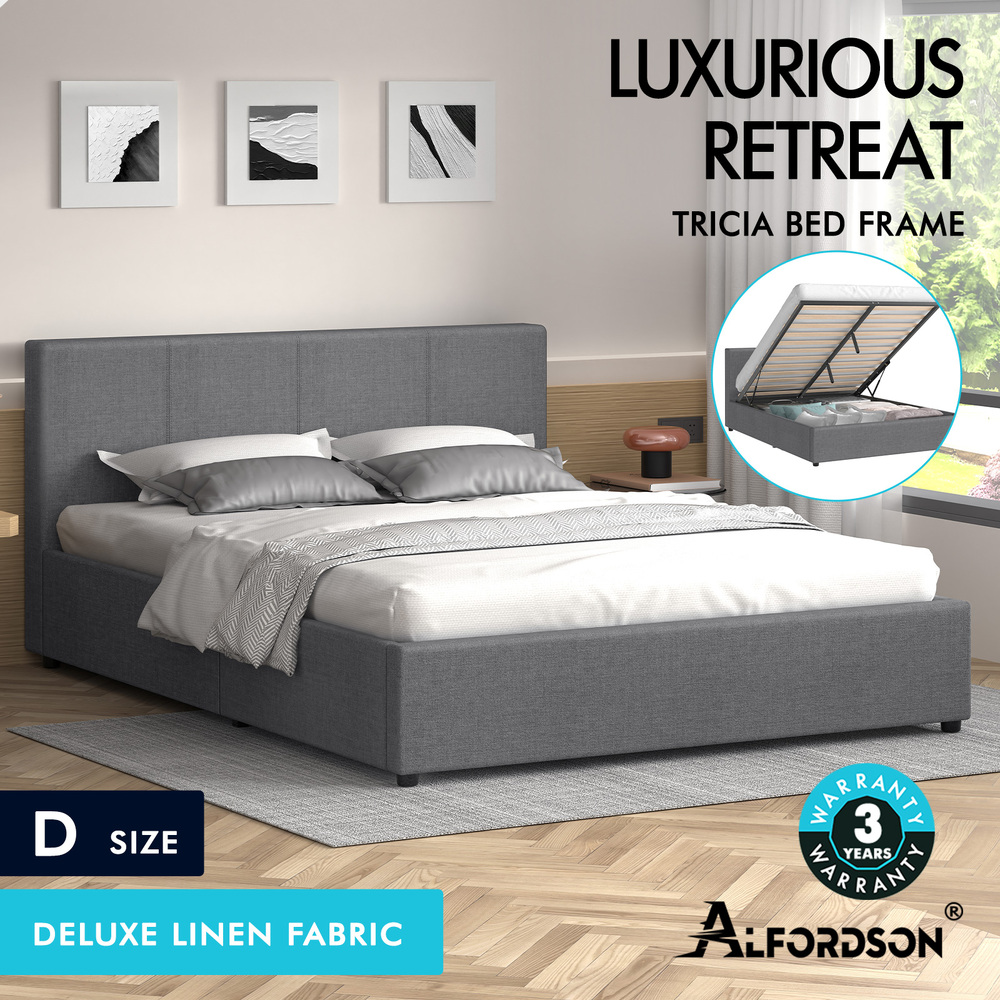ALFORDSON Bed Frame Queen Double King Single Gas Lift Storage Mattress Base - Picture 31 of 306