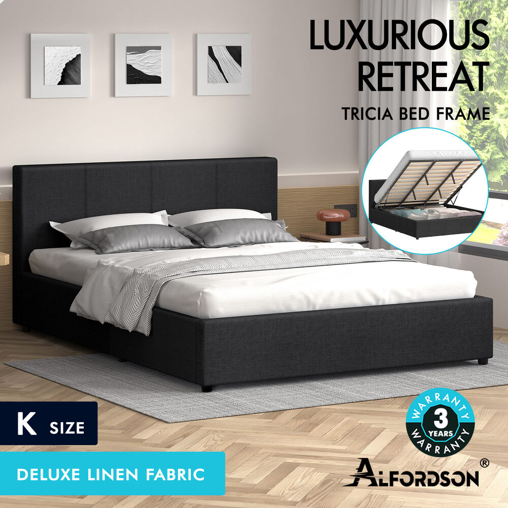 ALFORDSON Bed Frame Queen Double King Single Gas Lift Storage Mattress Base - Picture 79 of 306