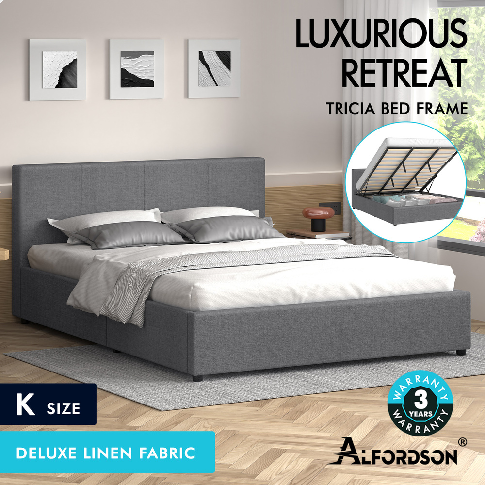 ALFORDSON Bed Frame Queen Double King Single Gas Lift Storage Mattress Base - Picture 91 of 306