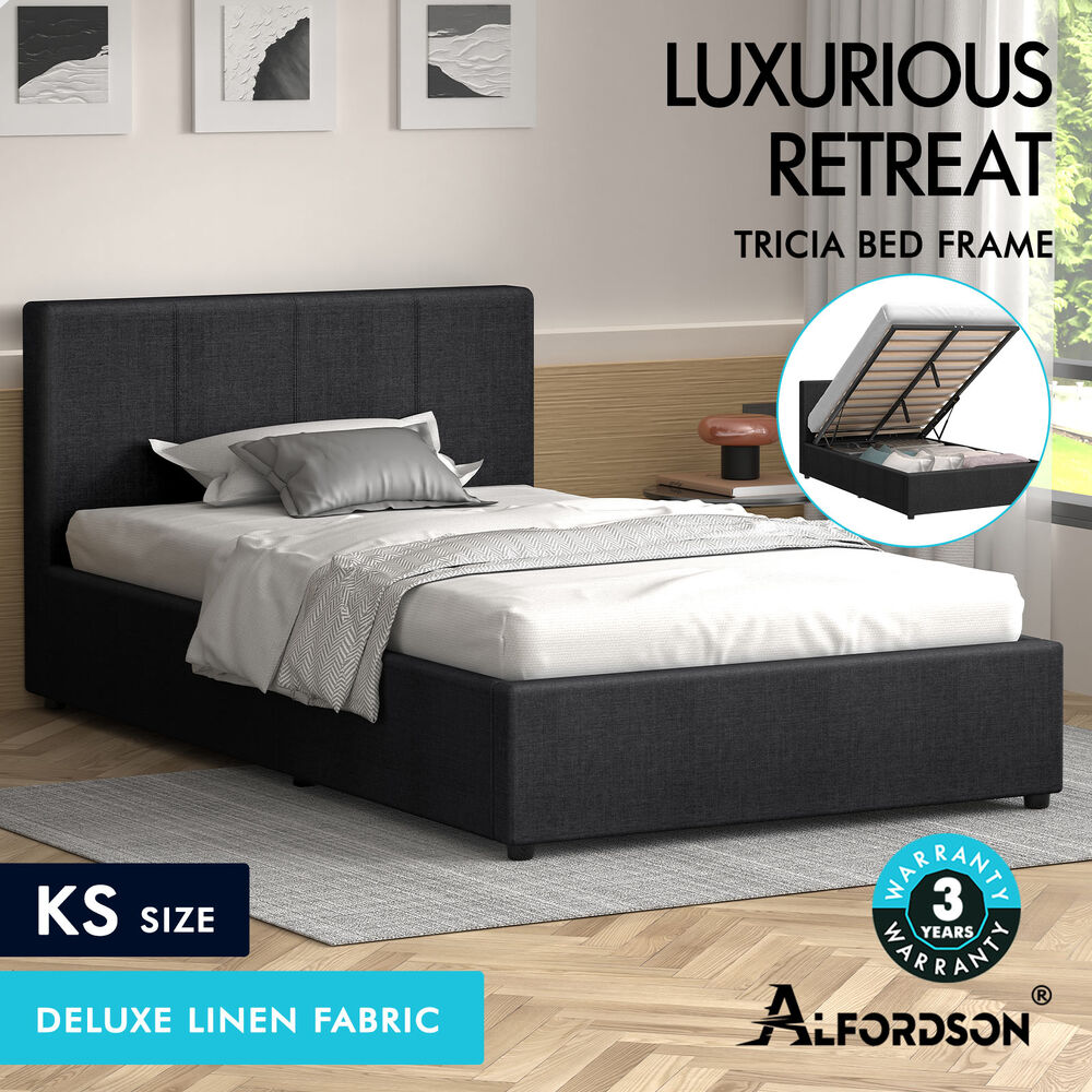 ALFORDSON Bed Frame Queen Double King Single Gas Lift Storage Mattress Base - Picture 139 of 306