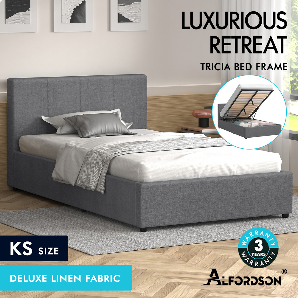 ALFORDSON Bed Frame Queen Double King Single Gas Lift Storage Mattress Base - Picture 151 of 306