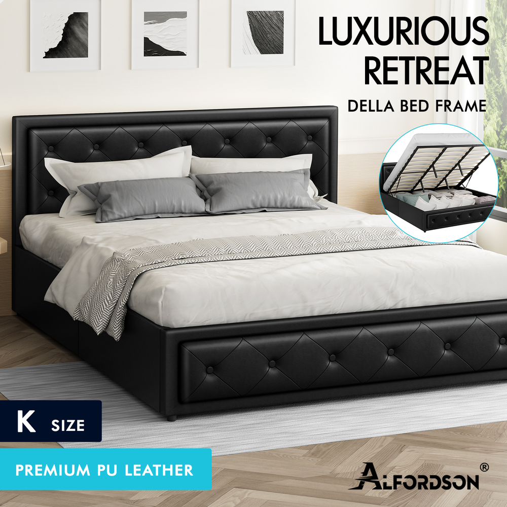 ALFORDSON Bed Frame Queen Double King Single Full Size Gas Lift Storage Base - Picture 74 of 193