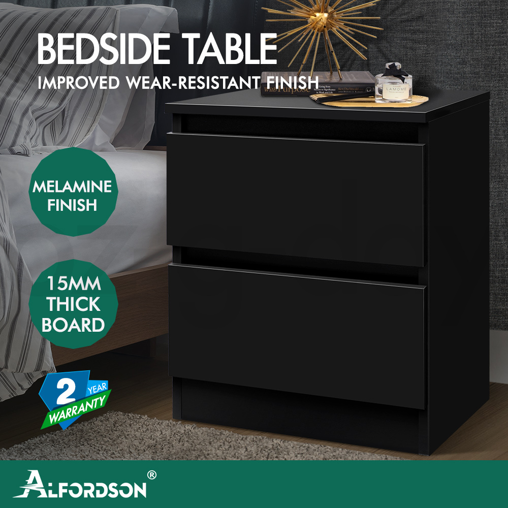 ALFORDSON Bedside Table RGB LED Nightstand 1/2/3 Drawers Side Table Storage - Picture 274 of 521