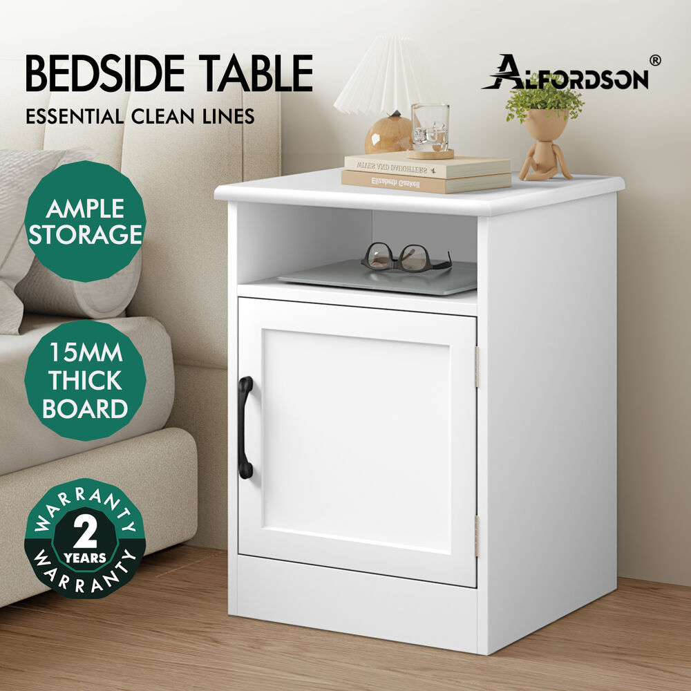 ALFORDSON Bedside Table RGB LED Nightstand 1/2/3 Drawers Side Table Storage - Picture 67 of 521