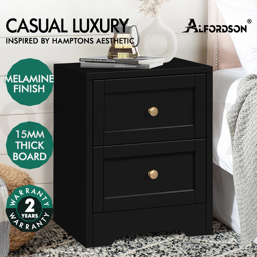 ALFORDSON Bedside Table RGB LED Nightstand 1/2/3 Drawers Side Table Storage - Picture 212 of 521