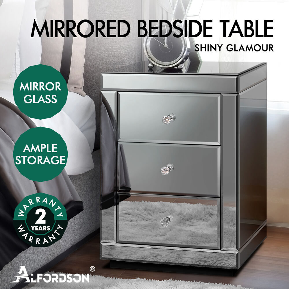 ALFORDSON Bedside Table RGB LED Nightstand 1/2/3 Drawers Side Table Storage - Picture 412 of 521