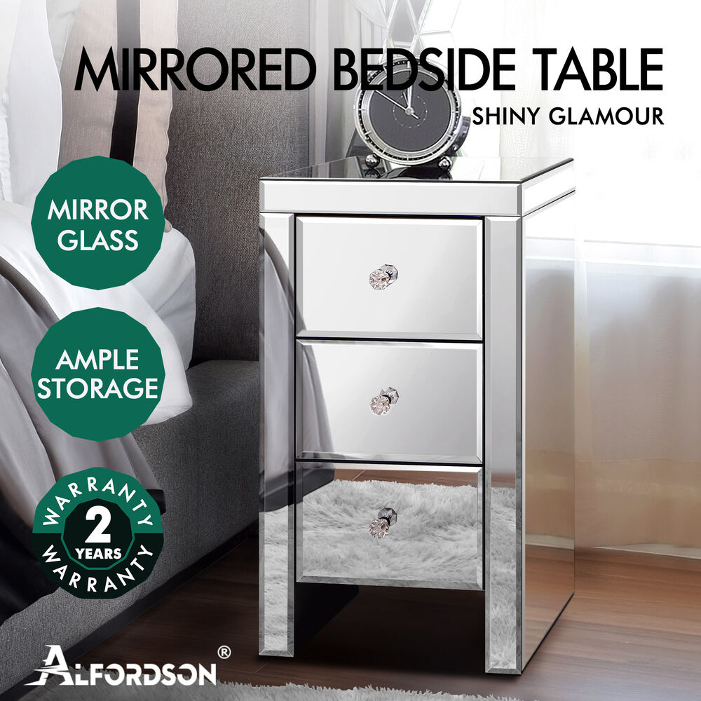ALFORDSON Bedside Table RGB LED Nightstand 1/2/3 Drawers Side Table Storage - Picture 394 of 521