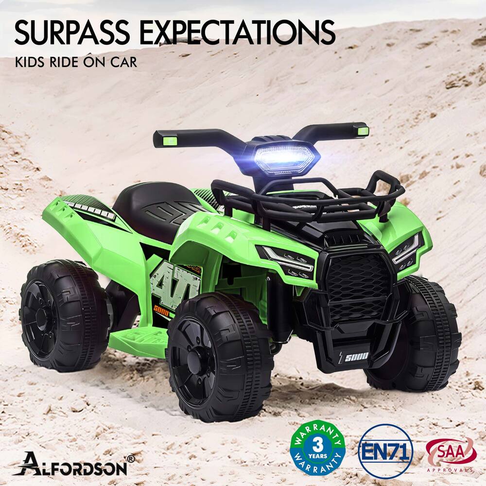 ALFORDSON Kids Ride On Car 6V Electric ATV Toy 25W Motor With USB MP3 LED Lights - Picture 14 of 49