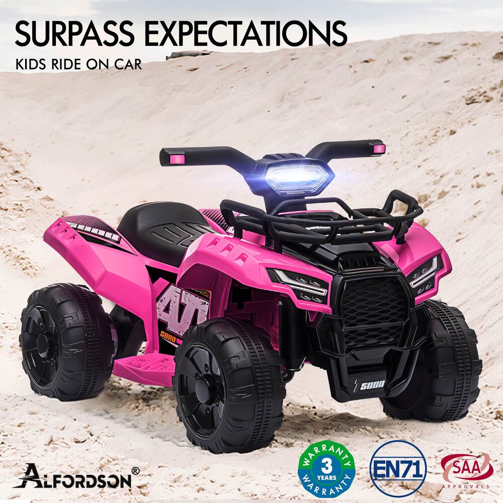 ALFORDSON Kids Ride On Car 6V Electric ATV Toy 25W Motor With USB MP3 LED Lights - Picture 26 of 49