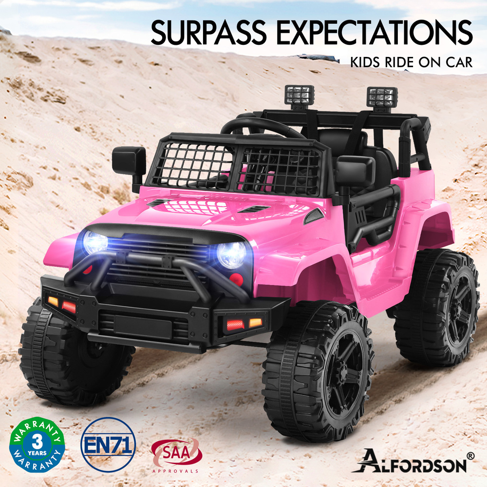 ALFORDSON Kids Ride On Car Toy Jeep Electric 12V 70W Motors R/C LED Lights MP3 - Picture 14 of 49