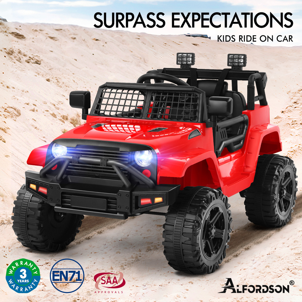 ALFORDSON Kids Ride On Car Toy Jeep Electric 12V 70W Motors R/C LED Lights MP3 - Picture 26 of 49