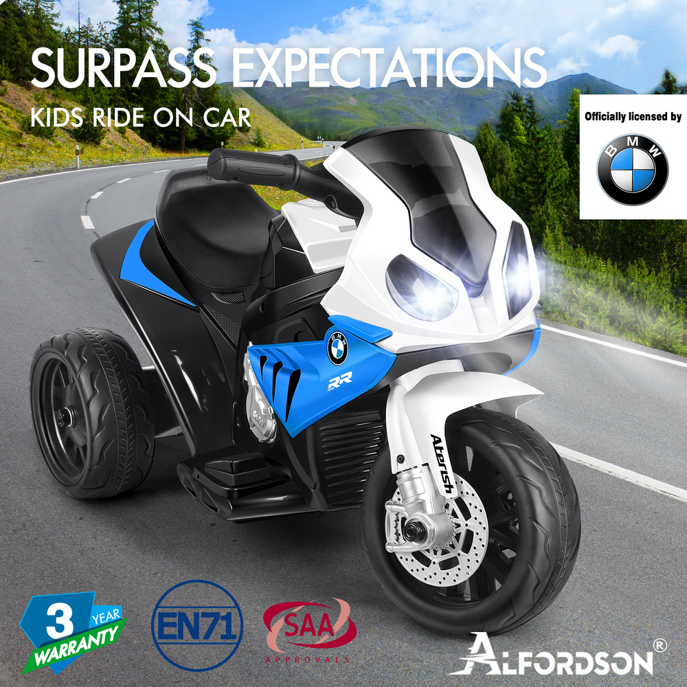 BMW Kids Ride On Car Motorbike S1000RR Licensed Electric Toys Police Bike - Picture 14 of 37