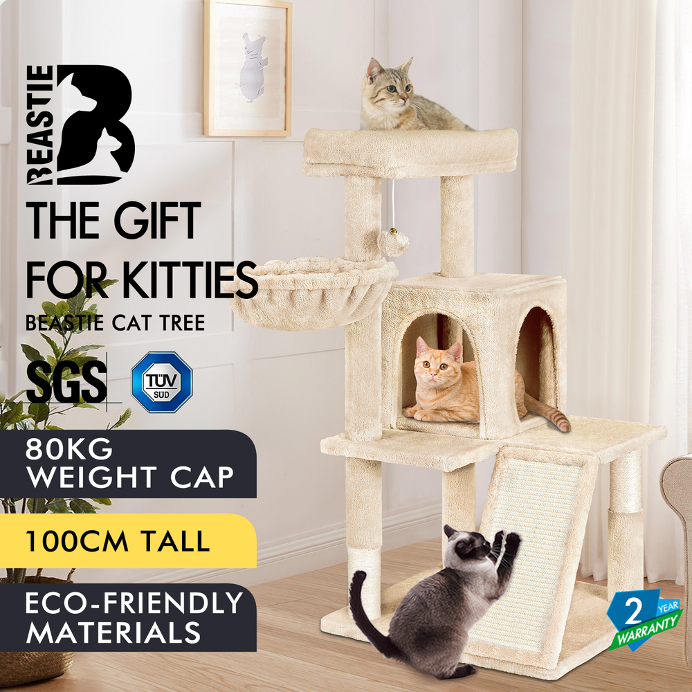 BEASTIE Cat Tree Scratching Post Scratcher Tower Condo House Furniture Bed Stand - Picture 36 of 474