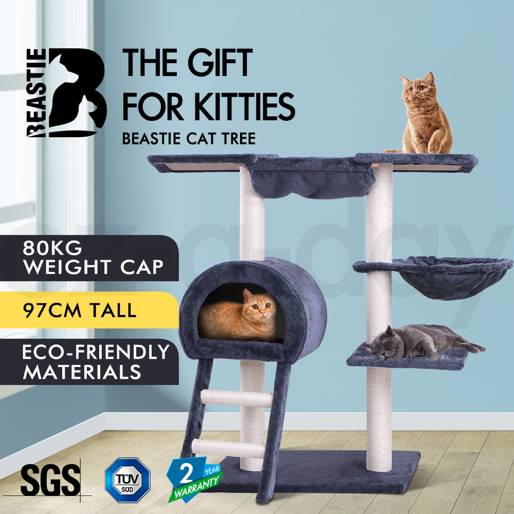 BEASTIE Cat Tree Scratching Post Scratcher Tower Condo House Furniture Bed Stand - Picture 389 of 474