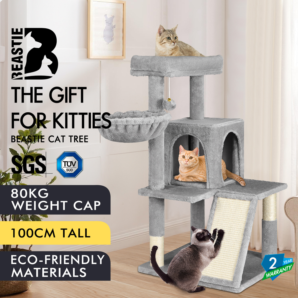 BEASTIE Cat Tree Scratching Post Scratcher Tower Condo House Furniture Bed Stand - Picture 58 of 474