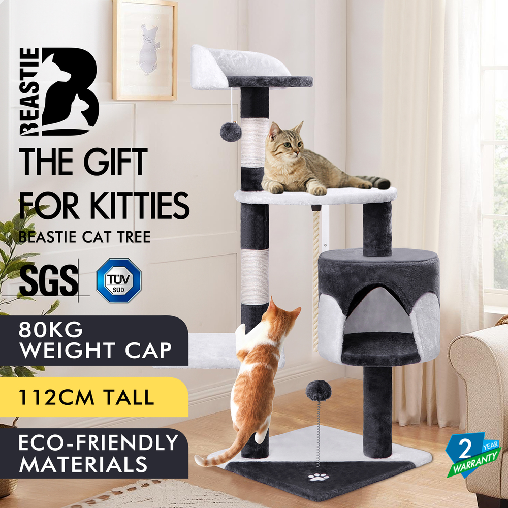BEASTIE Cat Tree Scratching Post Scratcher Tower Condo House Furniture Bed Stand - Picture 80 of 474