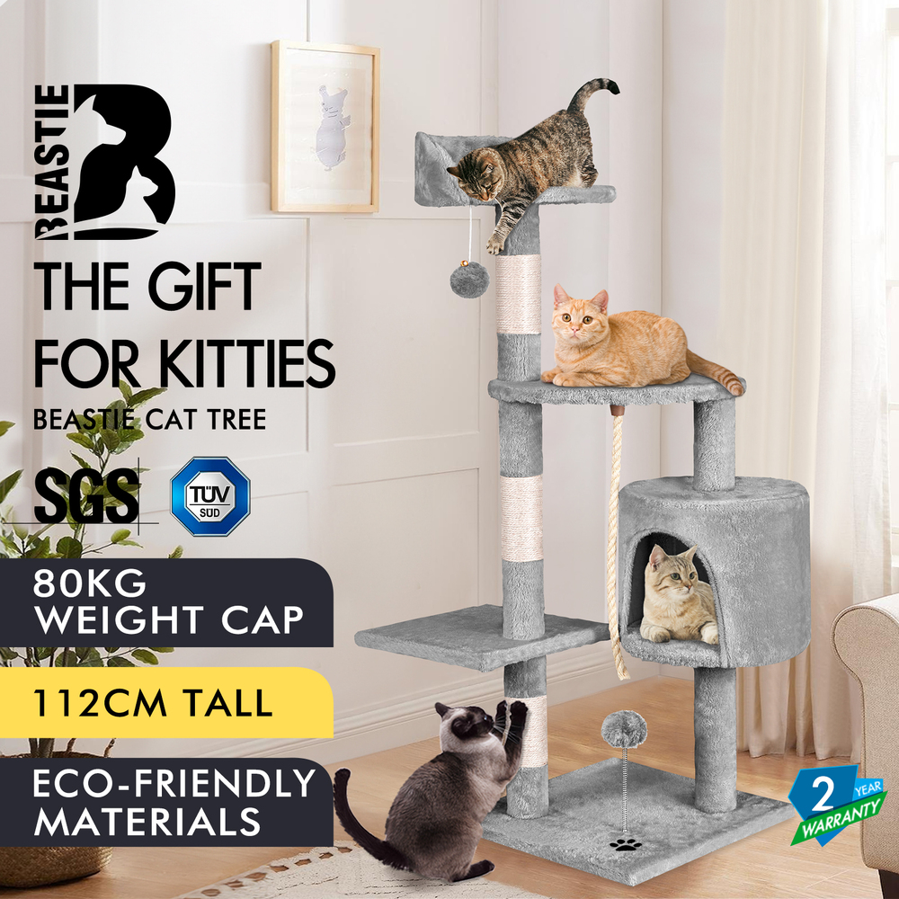 BEASTIE Cat Tree Scratching Post Scratcher Tower Condo House Furniture Bed Stand - Picture 91 of 474