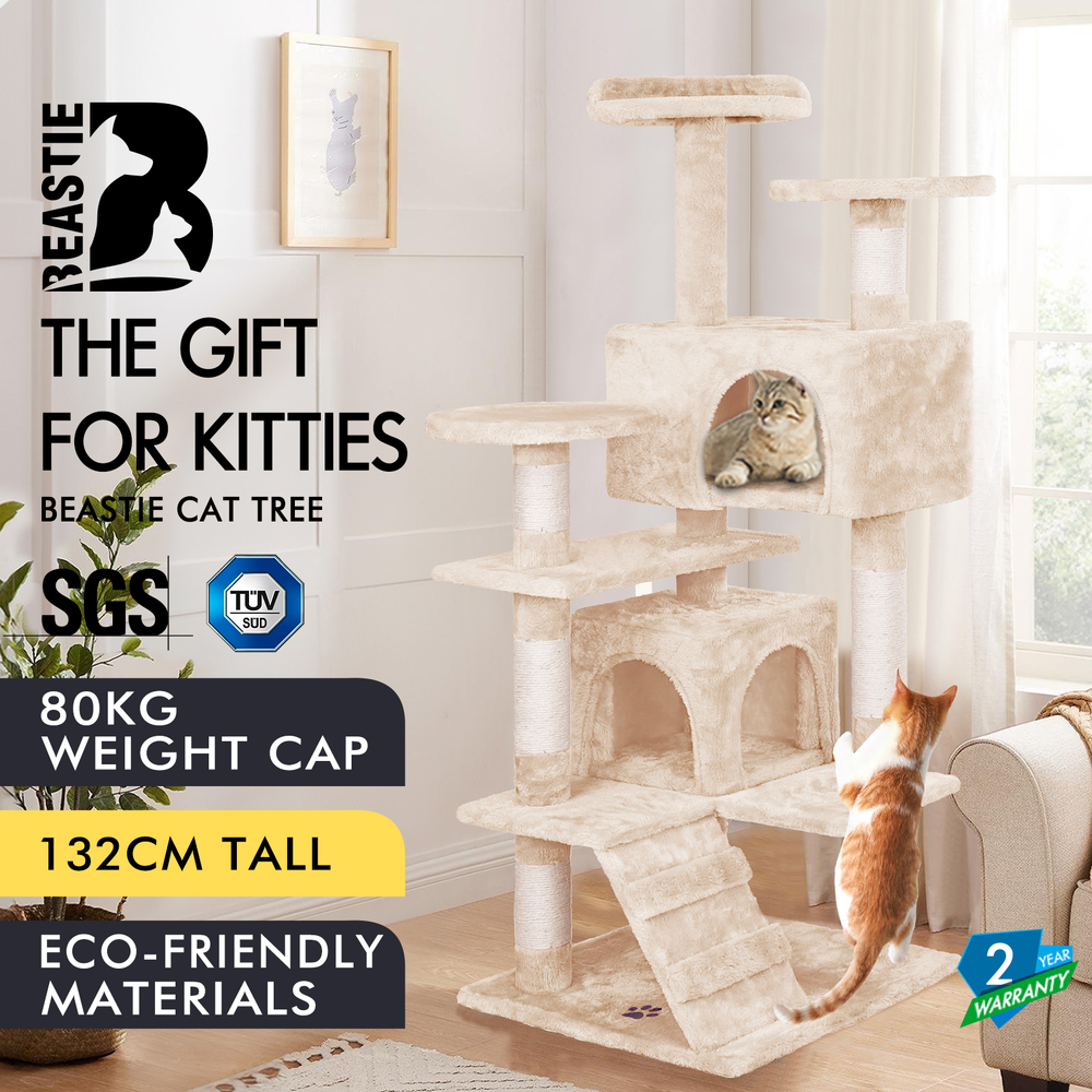 BEASTIE Cat Tree Scratching Post Scratcher Tower Condo House Furniture Bed Stand - Picture 134 of 474