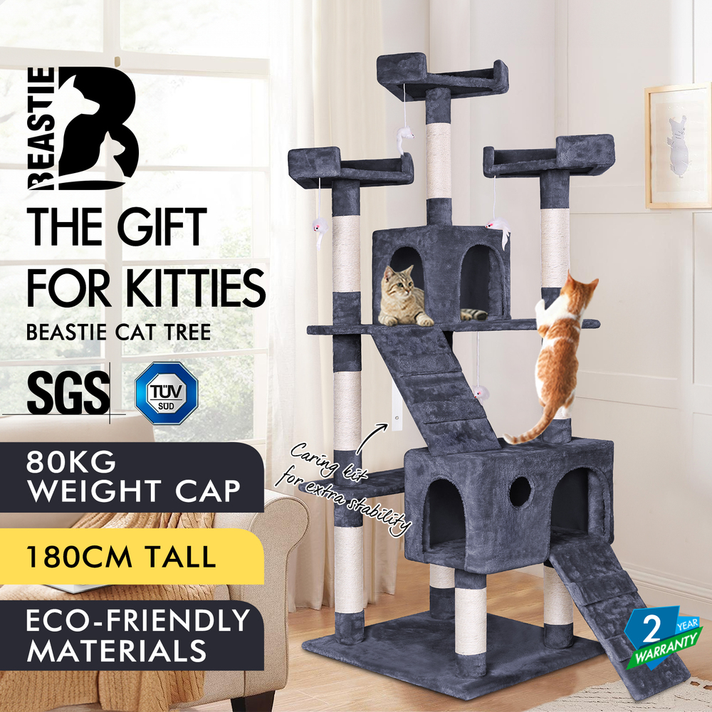 BEASTIE Cat Tree Scratching Post Scratcher Tower Condo House Furniture Bed Stand - Picture 298 of 474