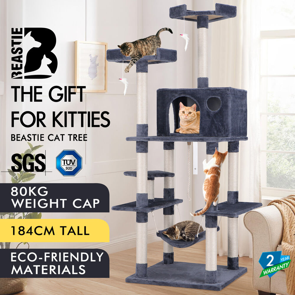 BEASTIE Cat Tree Scratching Post Scratcher Tower Condo House Furniture Bed Stand - Picture 309 of 474