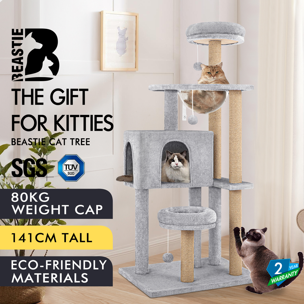 BEASTIE Cat Tree Scratching Post Scratcher Tower Condo House Furniture Bed Stand - Picture 186 of 474