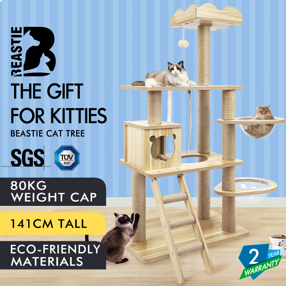 BEASTIE Cat Tree Scratching Post Scratcher Tower Condo House Furniture Bed Stand - Picture 198 of 474