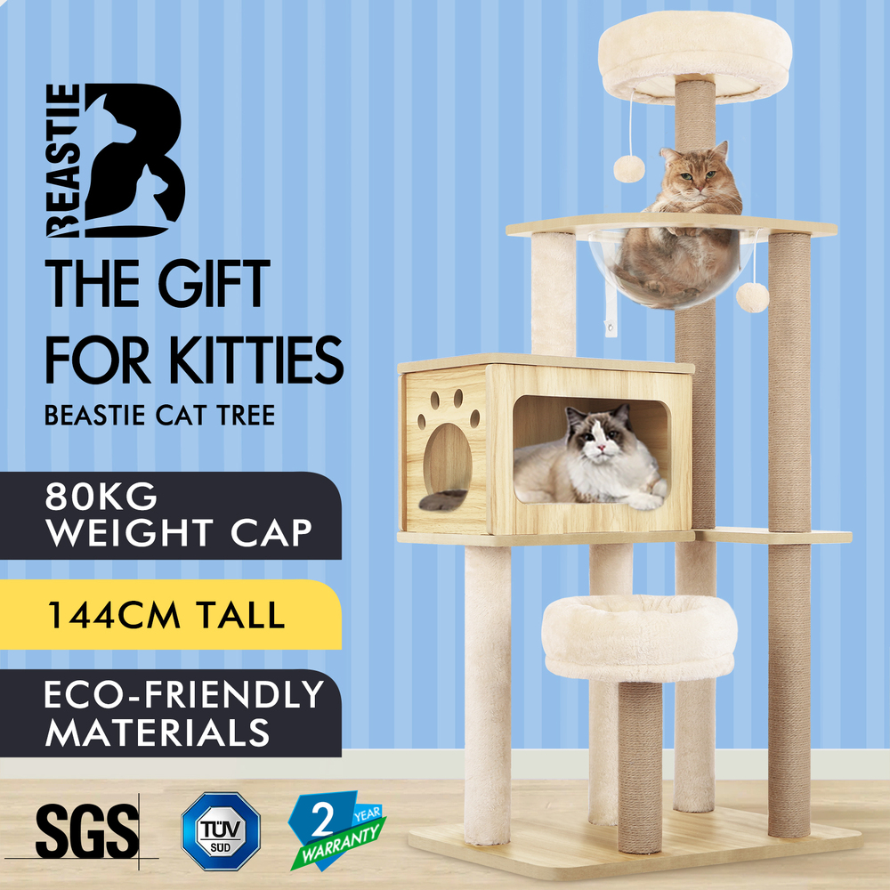 BEASTIE Cat Tree Scratching Post Scratcher Tower Condo House Furniture Bed Stand - Picture 439 of 474