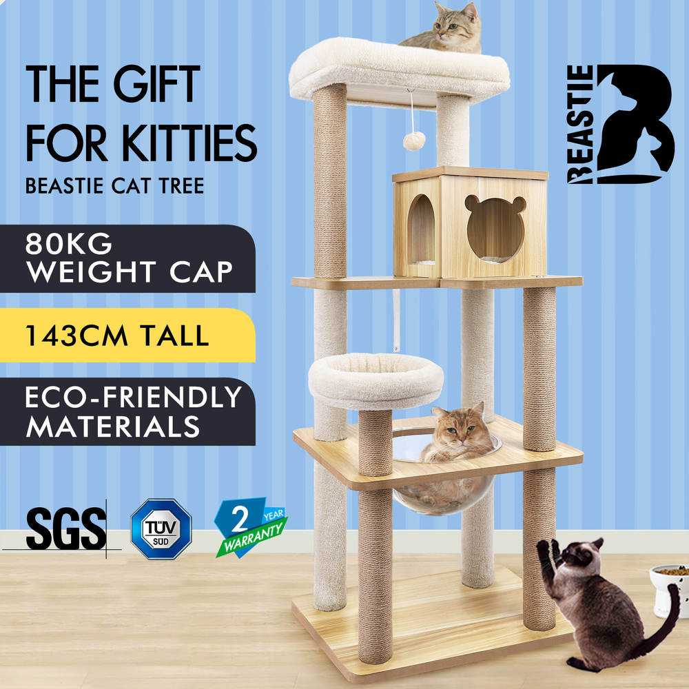 BEASTIE Cat Tree Scratching Post Scratcher Tower Condo House Furniture Bed Stand - Picture 451 of 474