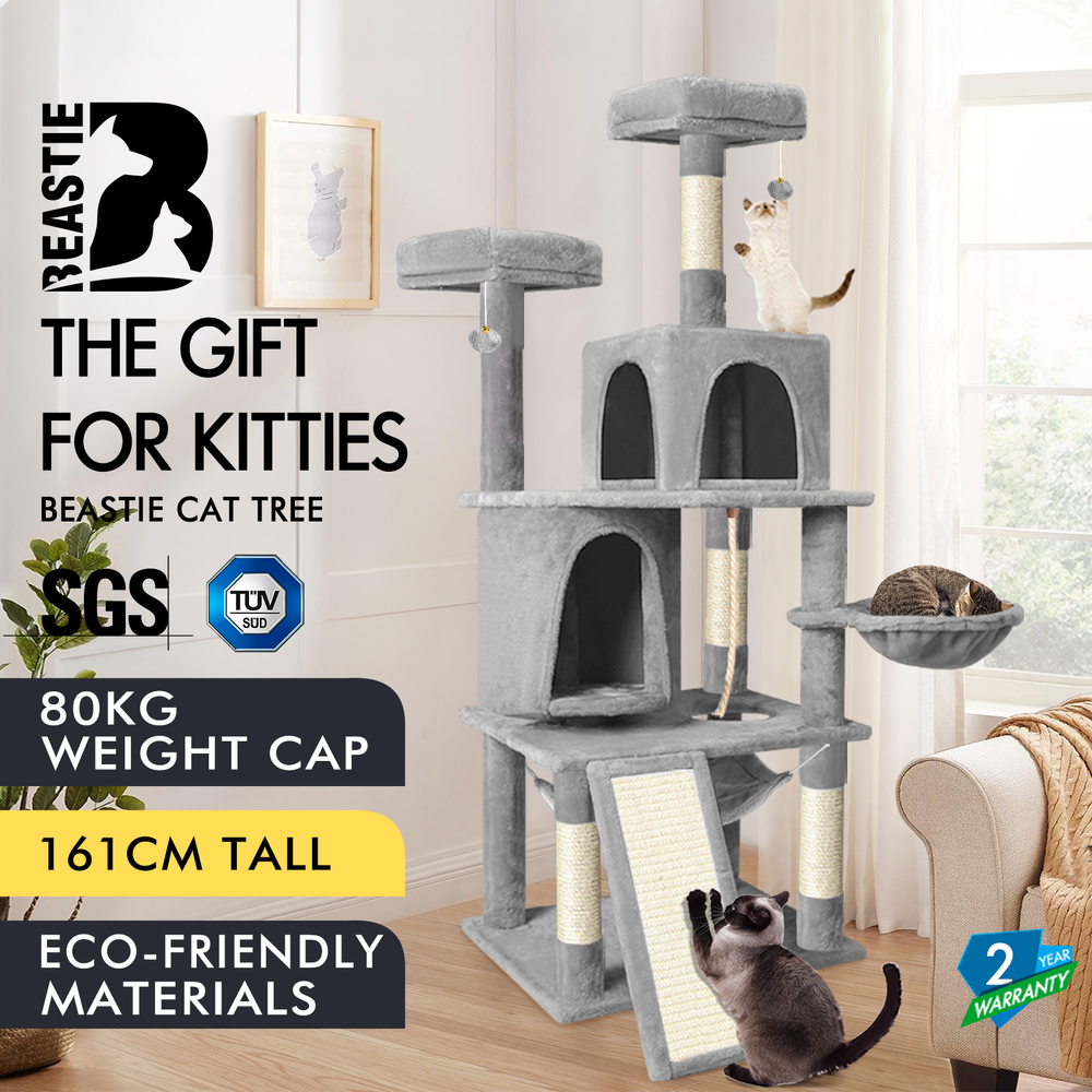 BEASTIE Cat Tree Scratching Post Scratcher Tower Condo House Furniture Bed Stand - Picture 265 of 474