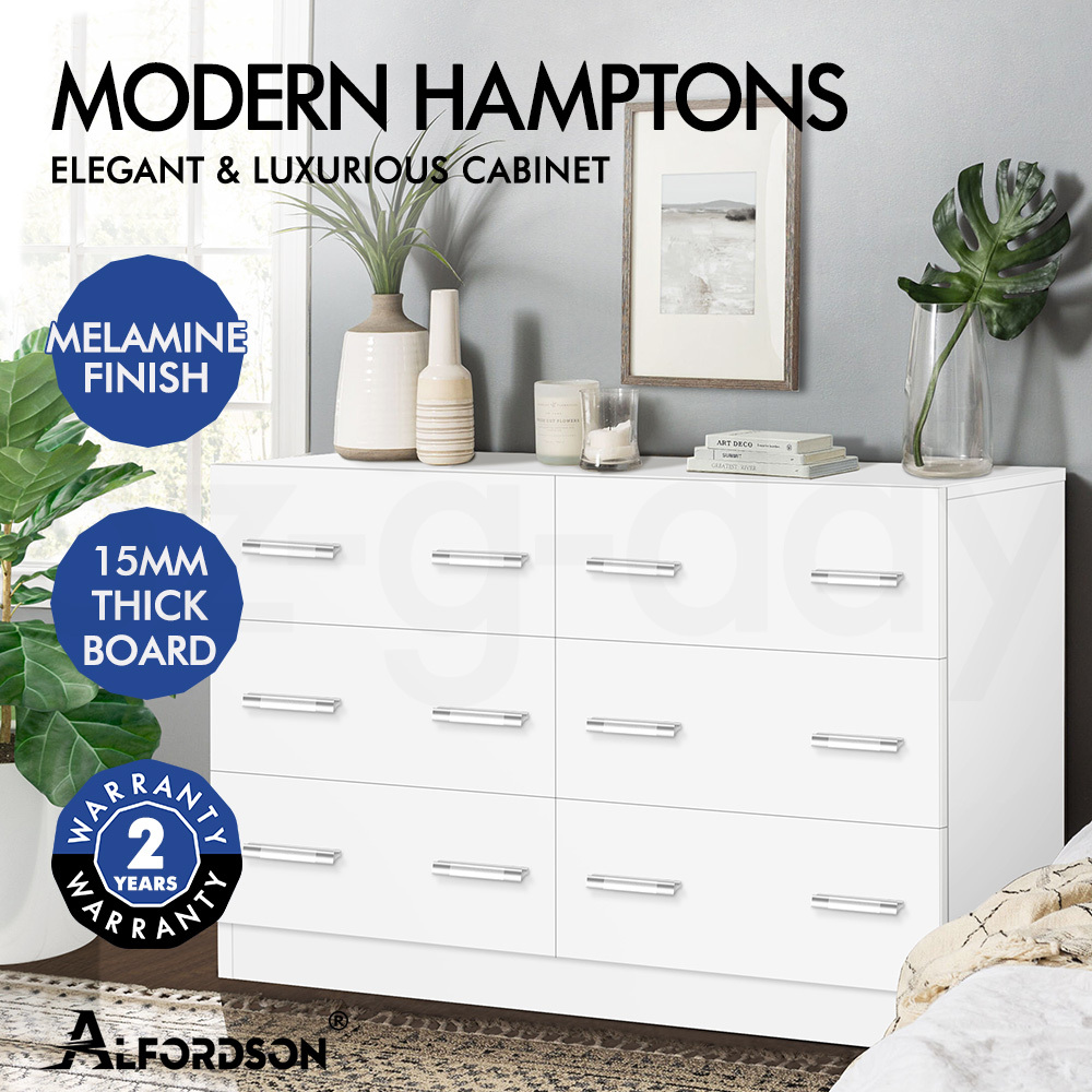 ALFORDSON Chest of Drawers Hamptons Storage Cabinet Dresser Tallboy Buffet - Picture 85 of 154