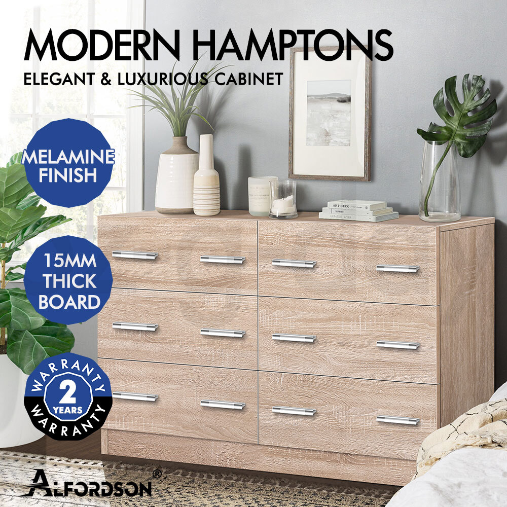ALFORDSON Chest of Drawers Hamptons Storage Cabinet Dresser Tallboy Buffet - Picture 96 of 154