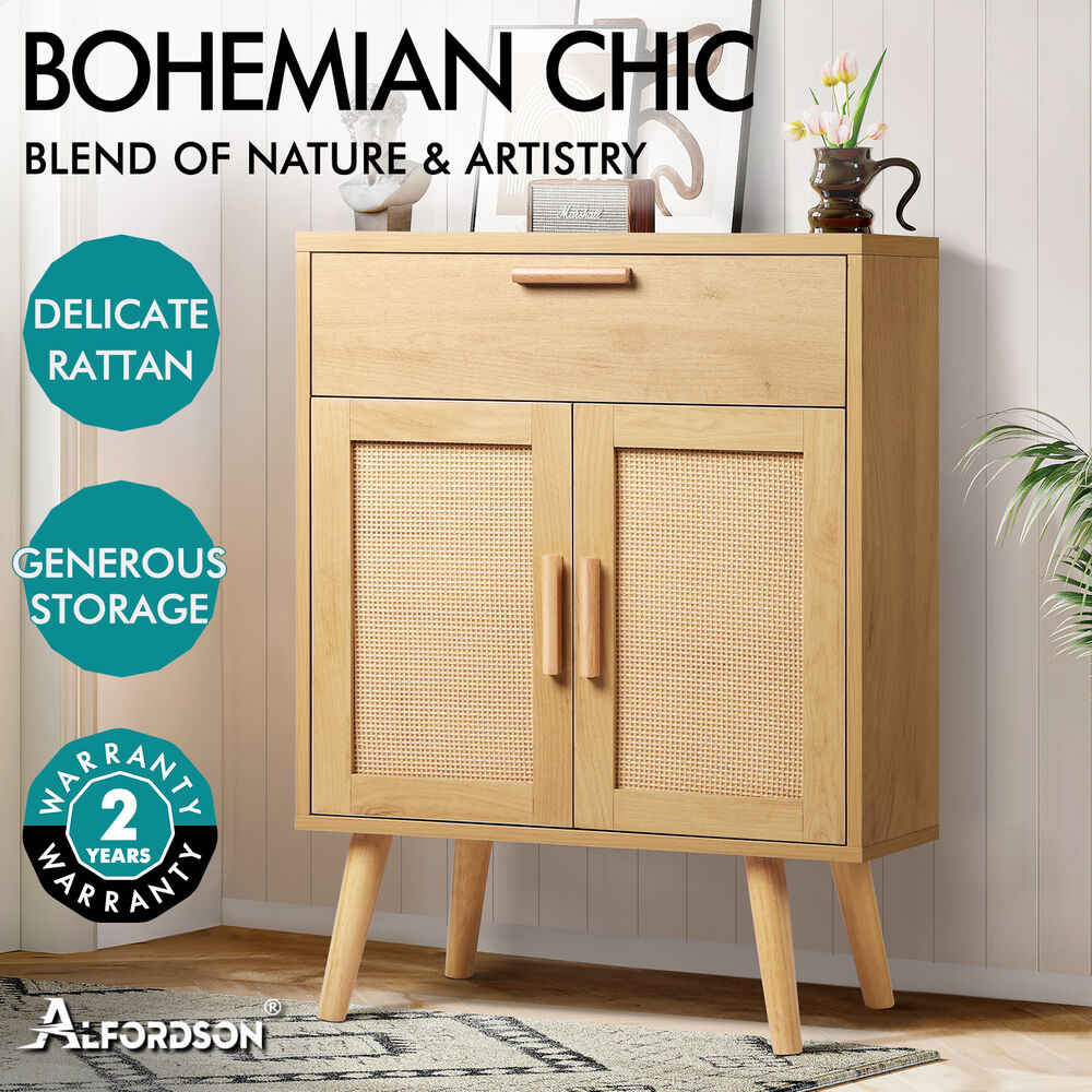 ALFORDSON Bedside Table Chest of Drawers Bedroom Set Rattan Storage Cabinet - Picture 41 of 88