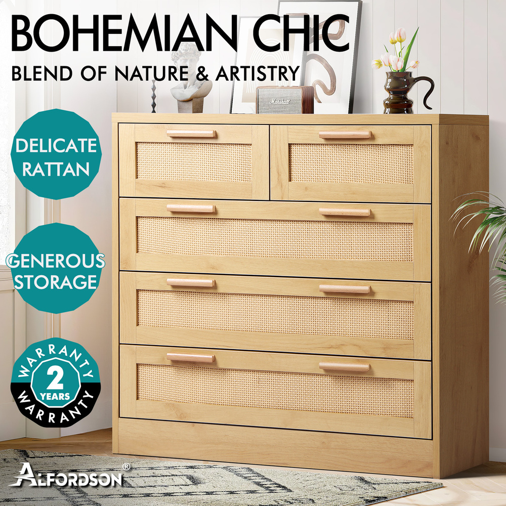ALFORDSON Chest of Drawers Hamptons Storage Cabinet Dresser Tallboy Buffet - Picture 143 of 154