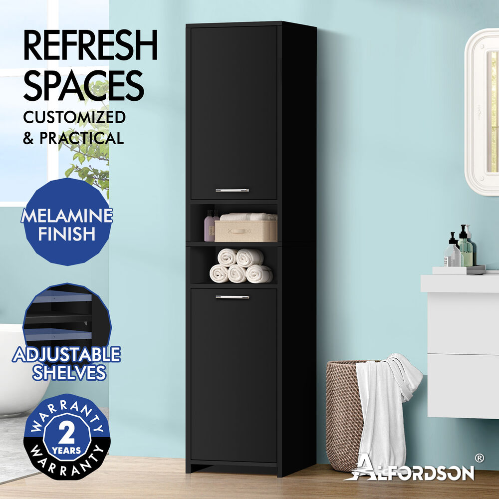 ALFORDSON Bathroom Cabinet Tall Storage Cupboard Slim Furniture Shelf - Picture 7 of 30