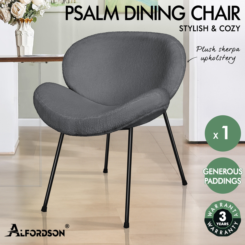 ALFORDSON Dining Chairs Kitchen Swivel PU Leather Sherpa Velvet Wooden x1/x2/x4 - Picture 5 of 592