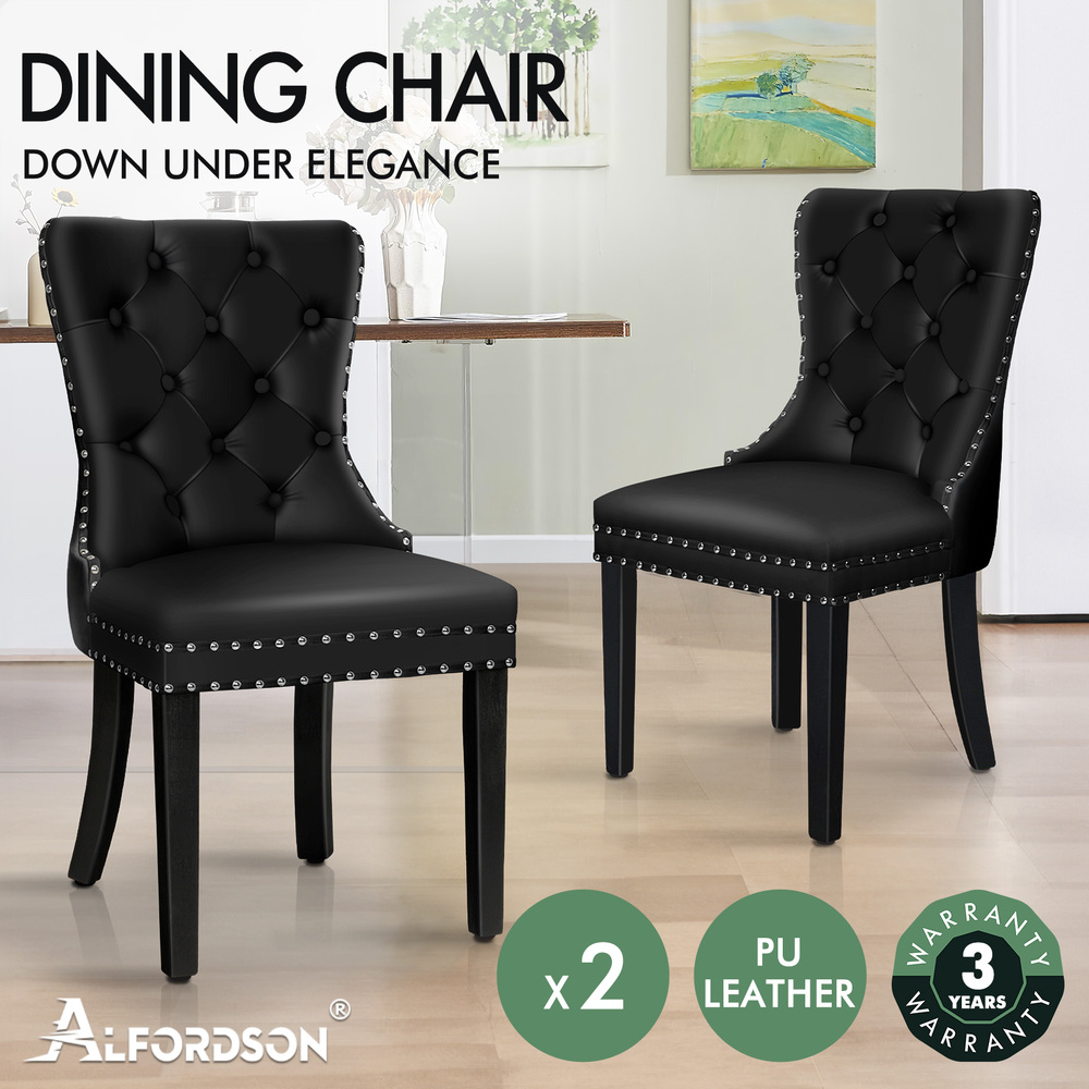 ALFORDSON 2x/4x Dining Chair Kitchen Padded Diamond Tufted Velvet Leather Fabric - Picture 3 of 114